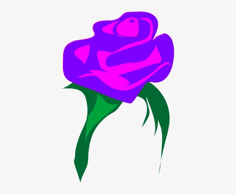 Purple Rose Clipart Vector - Clip Art, transparent png download