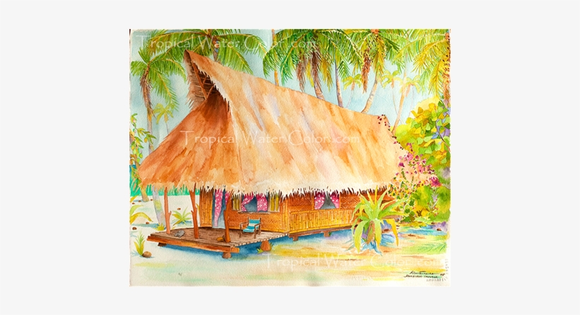 Tropical Watercolor Painting By Ron Teixeira Tahiti, - Painting, transparent png download
