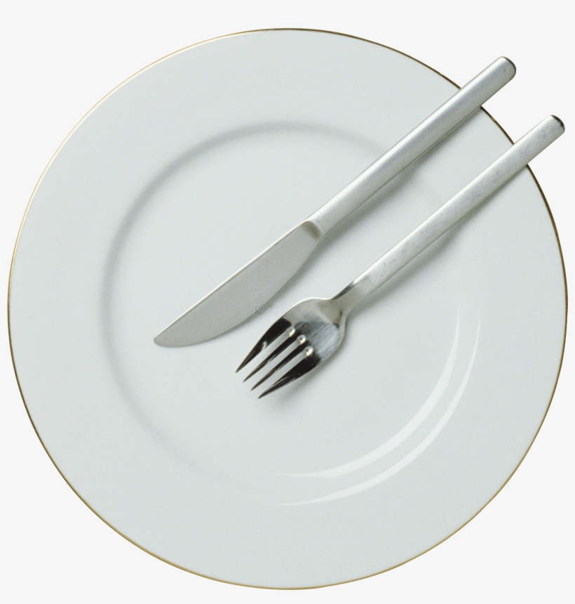 Fork Knife Plate - Living Language Non Connoisseur's Menu Guide:, transparent png download