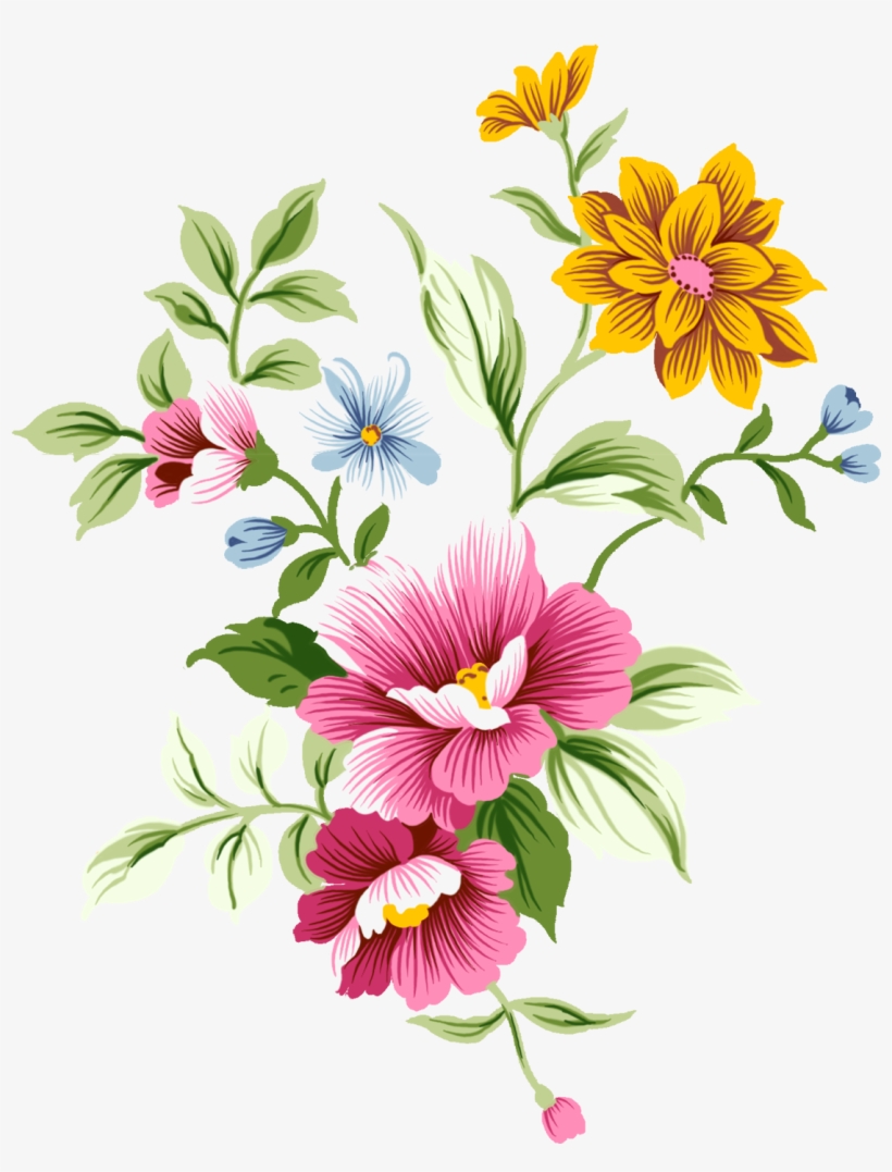 Floral Flowers Png Clip Art - Floral Png, transparent png download