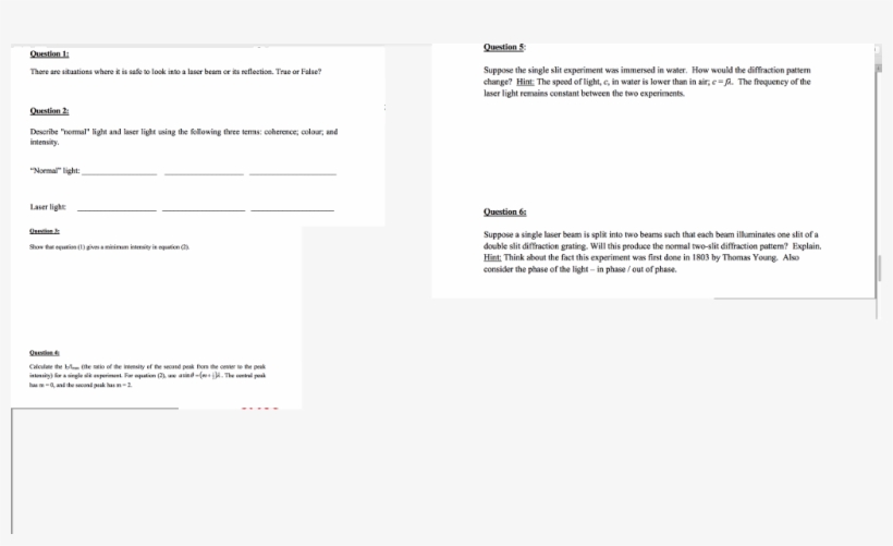 Question 5 Question Suppose The Single Slit Experiment - Speed Of Light, transparent png download