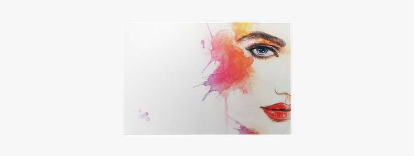 Beautiful Woman Face - Woman Face Watercolor, transparent png download