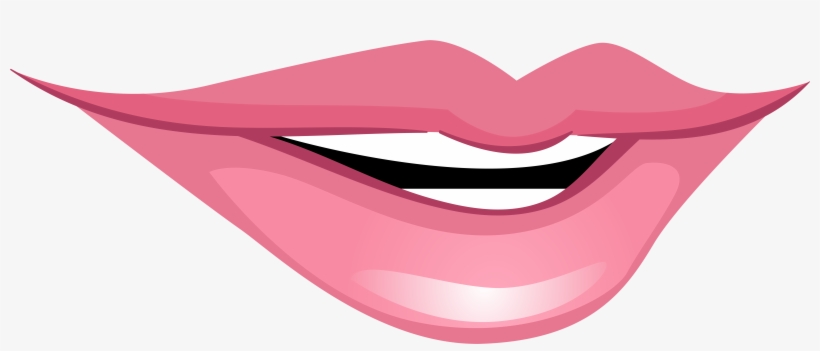 Pink Smiling Mouth Png Clip Art - Smile, transparent png download