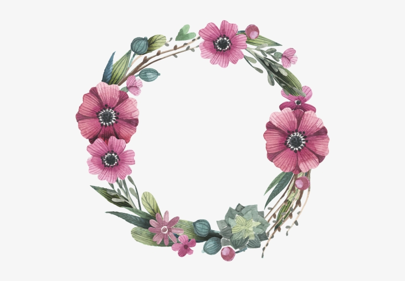 Flower Watercolor Painting Wreath - Sony Xperia Xa Case, Sony Xperia Xa Tpu Case, Kasos, transparent png download