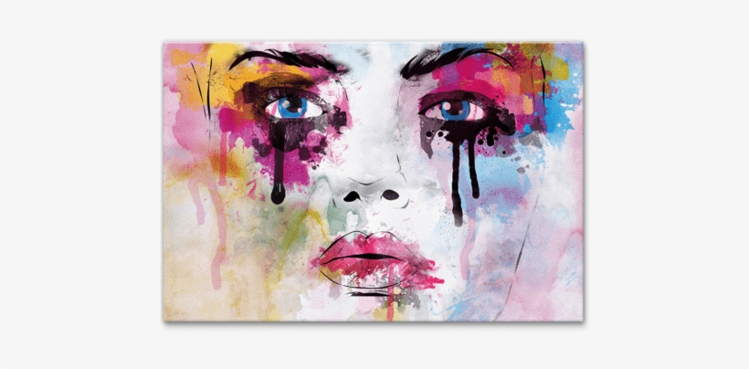 Blemished By Beauty - Girls Collage - Portrait Modern Canvas Art Print -, transparent png download