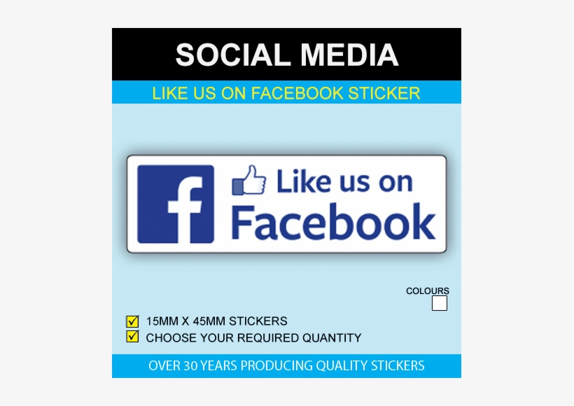 Like Us On Facebook Stickers - Facebook Jump-start Guide For Small Business: Setting, transparent png download