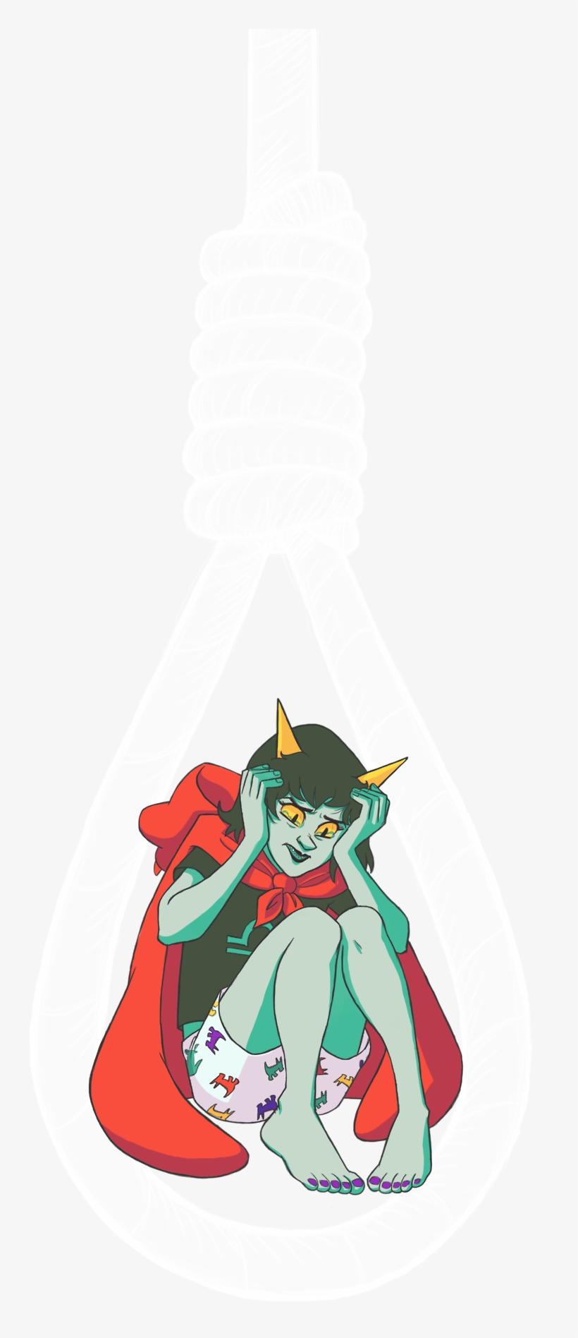 Barefoot Crying Drag Me Dragon Cape Manicpeixesdreamgirl - Terezi Barefoot, transparent png download