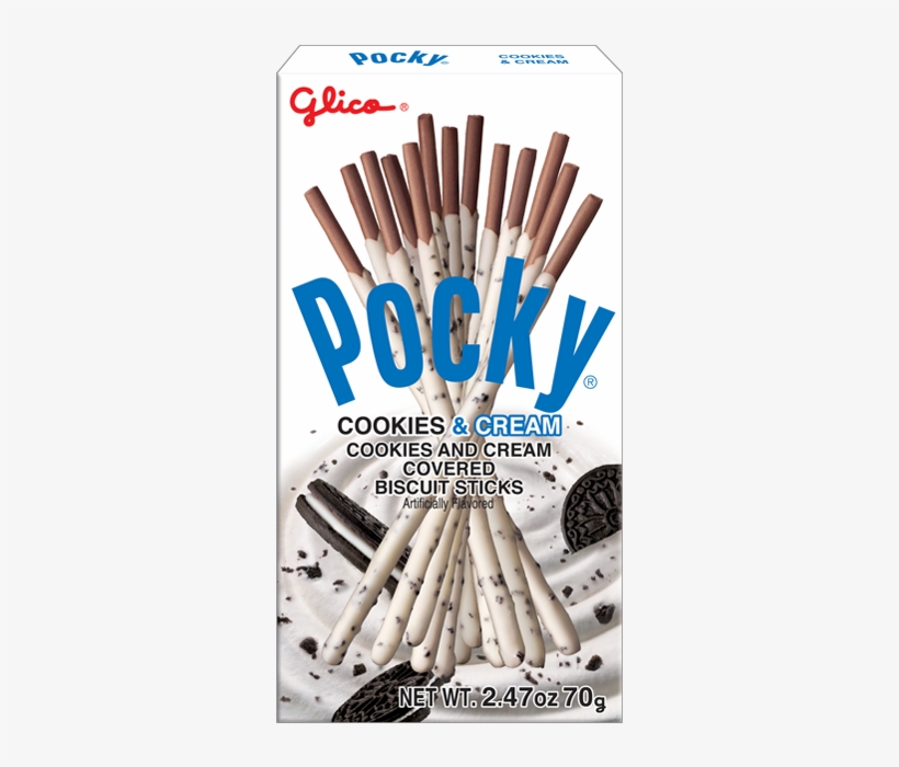 Pocky Cookies & Cream - Glico Pocky Cookies And Cream, transparent png download