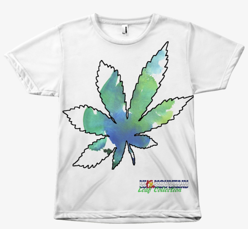 Blue Green Watercolor Leaf - Nina Simone Tshirt, transparent png download