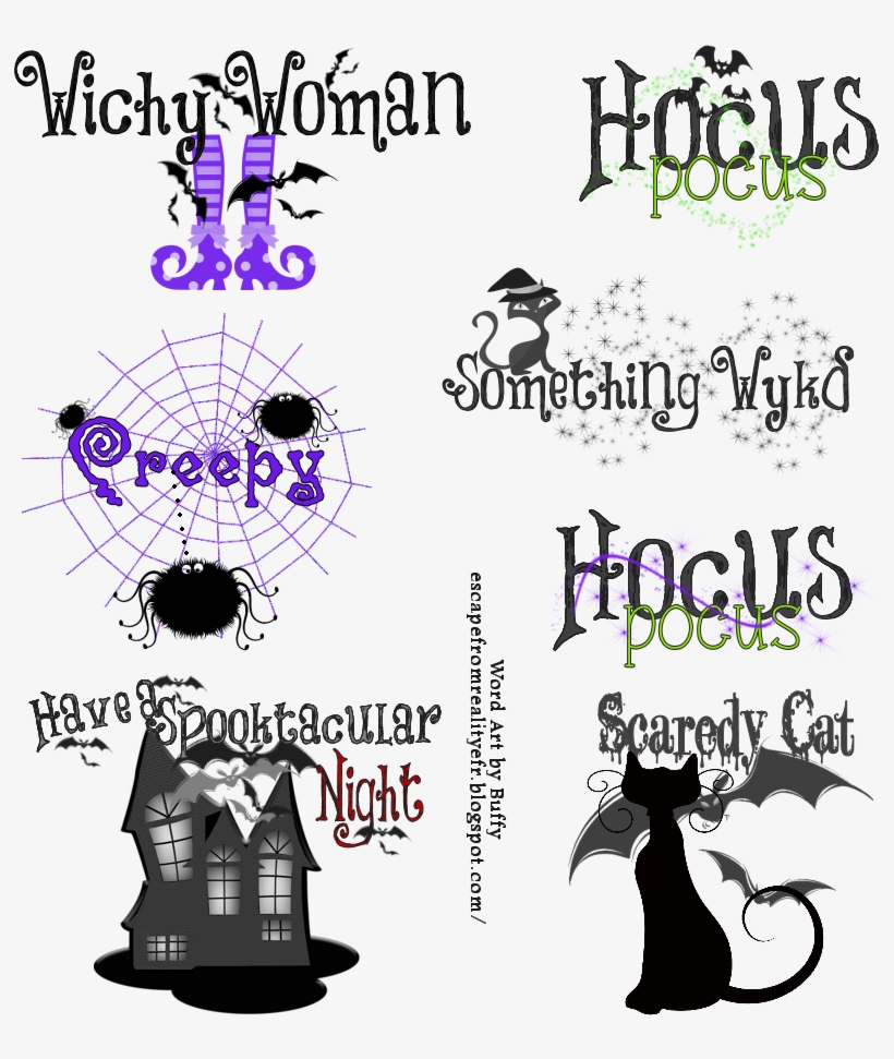 Ftu Halloween Art By - Png Ftu Halloween Word Art, transparent png download