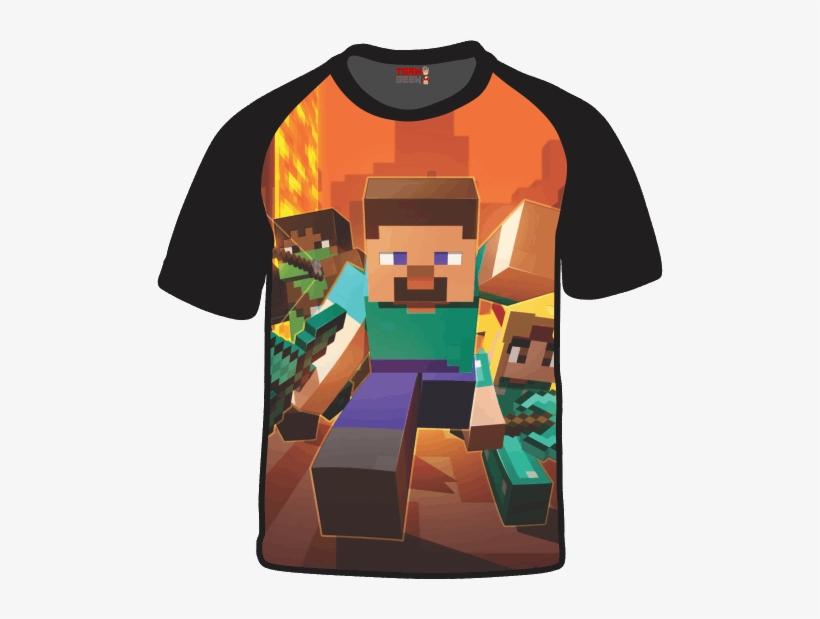 Camiseta Minecraft Steve - Camiseta One Piece Zoro, transparent png download