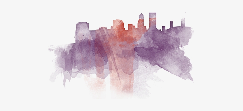 Watercolor-skyline49 - - Watercolor Paint, transparent png download