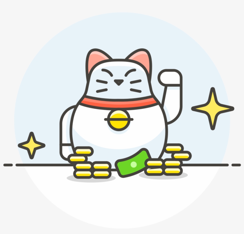 Download Svg Download Png - Lucky Cat Icon, transparent png download