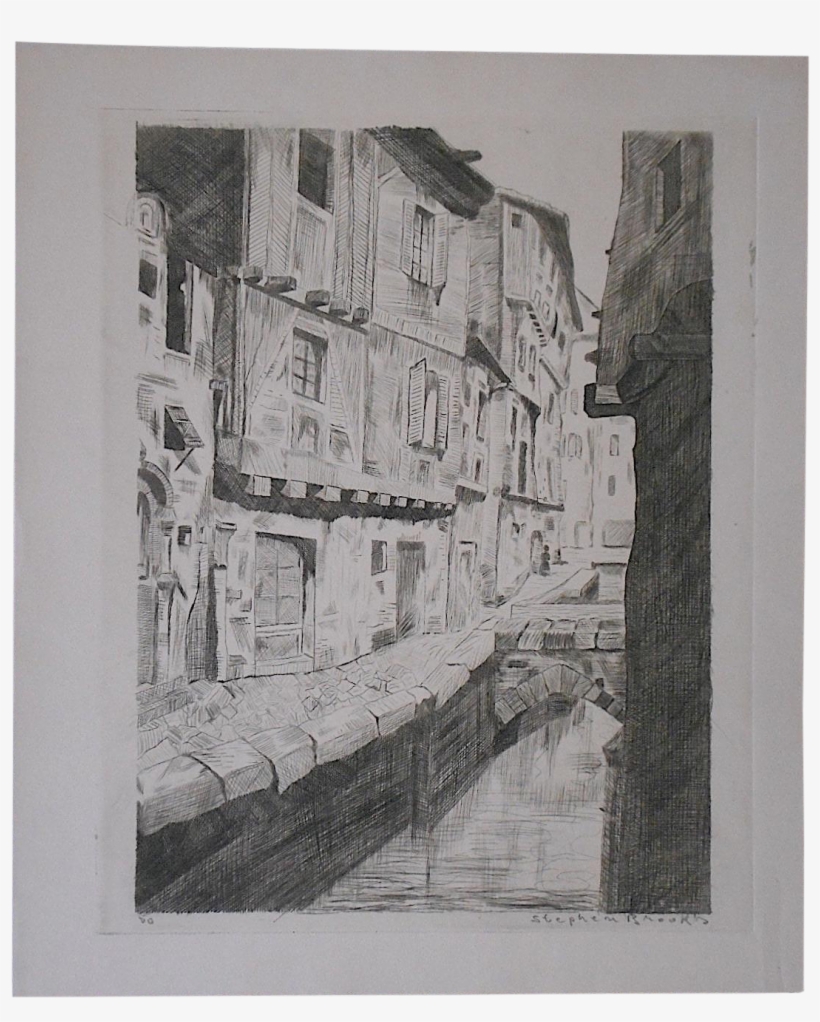 Banner Library Original Signed Ltd Ed Antique Engraving - Pencil, transparent png download