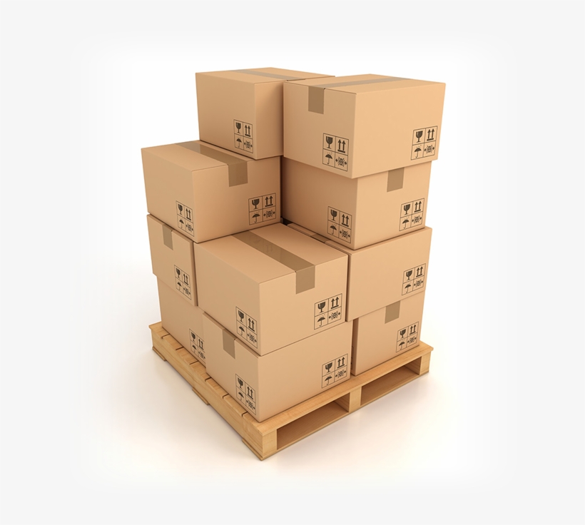 A Pallet With Boxes Representing Distribution In Sage - Boxes On Pallet Png, transparent png download