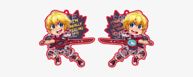 Shulk Acrylic Charm Prototype Is Done I Am Pleased - Cartoon, transparent png download