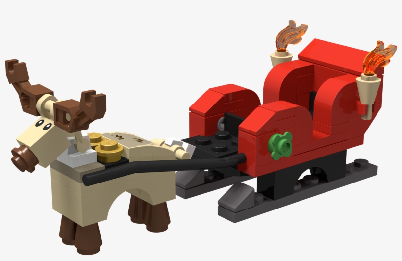 Lego Santa Christmas Sleigh, transparent png download