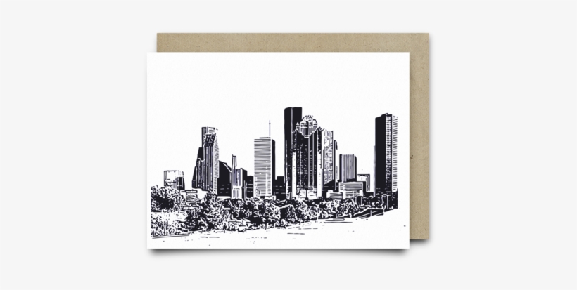 Houston Skyline Greeting Card, transparent png download