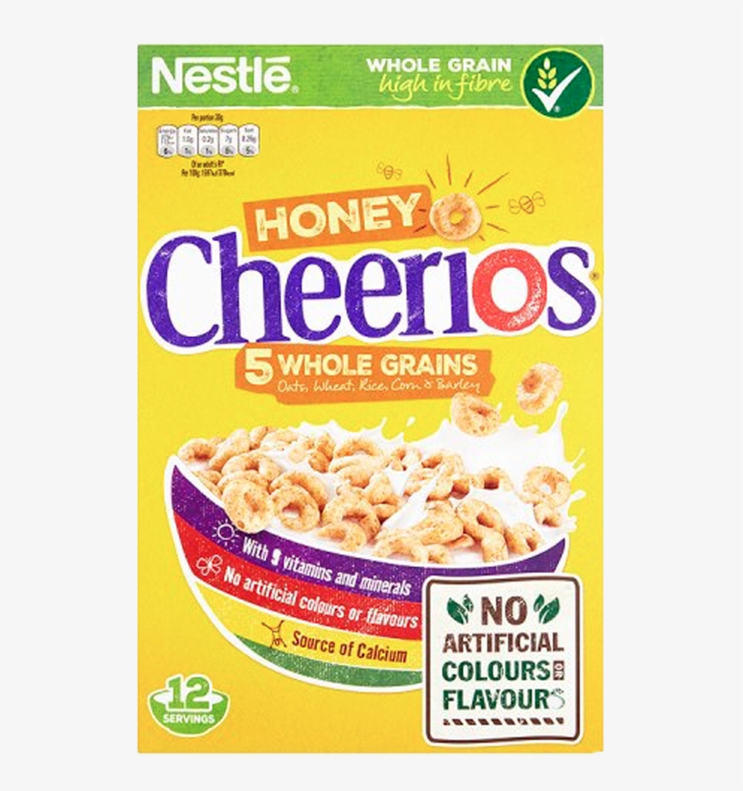 Nestles Honey Cheerios 375g - Cheerios 5 Less Sugar, transparent png download