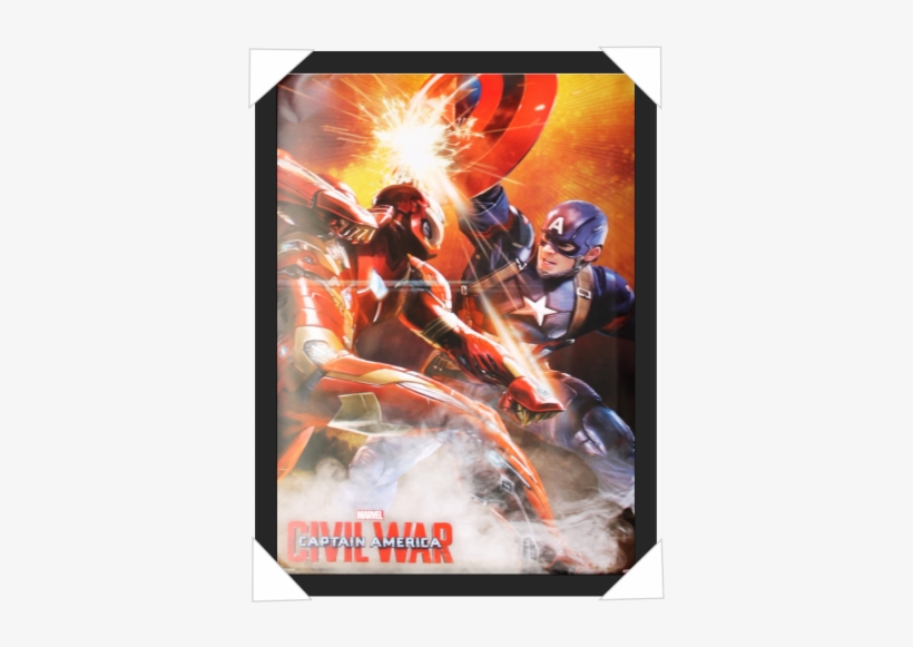 #468 - Poster Captain America Civil War Fight One Size, transparent png download