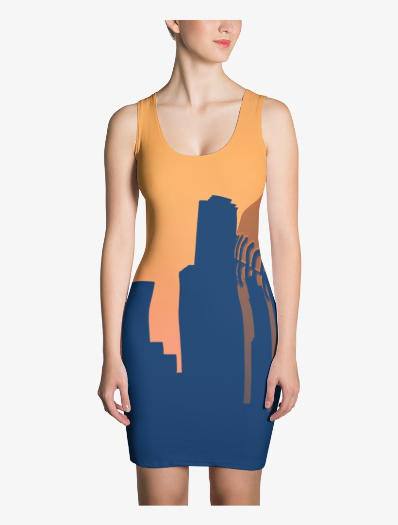 Houston Baseball Sunrise Skyline Sublimation Dress - Ice Cream Costume, Halloween Costume, Fun Costume,, transparent png download