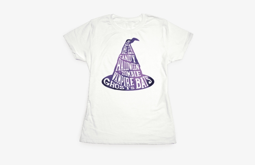 Halloween Witch's Hat Womens T-shirt - Halloween Witch T Shirt, transparent png download