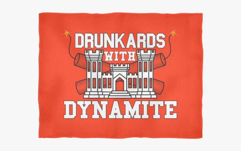 Drunkards With Dynamite Fleece Blanket - Army Engineers Flag, transparent png download