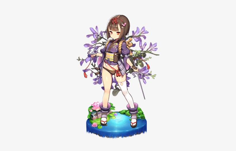 Portrait 142405 - Bush Clover Flower Knight Girl, transparent png download