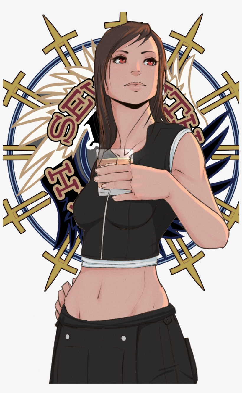 Tifa Lockhart Final Fantasy Vii Tifa Ffvii Ff7 Yeah - Cartoon, transparent png download