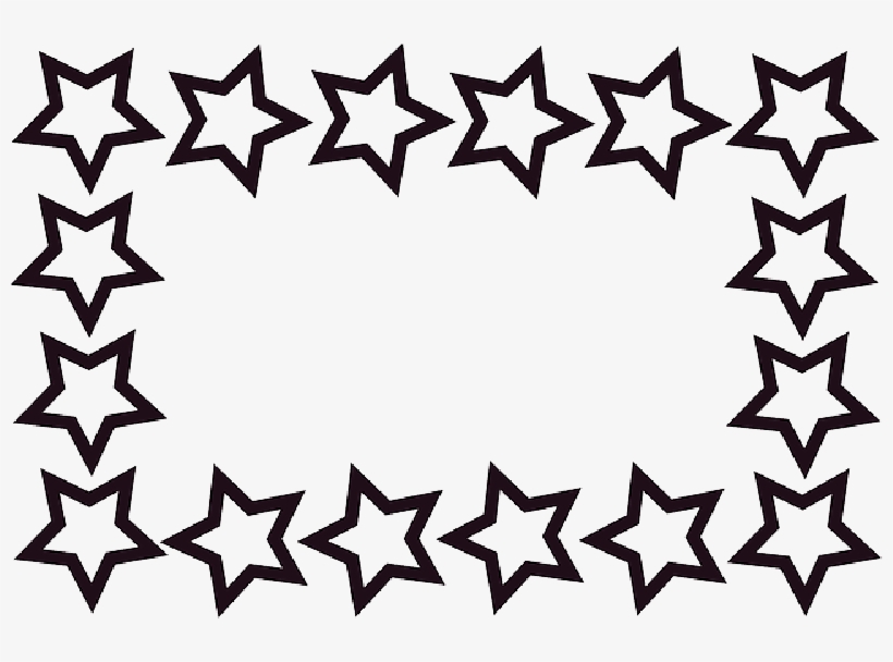Mb Image/png - Stars Clipart Black And White Border, transparent png download
