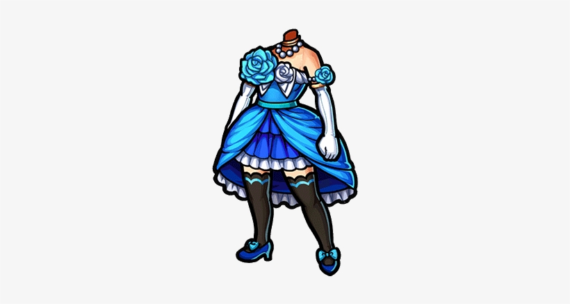 Gear-blue Rose Dress Render - Unison League Blue Rose Dress, transparent png download