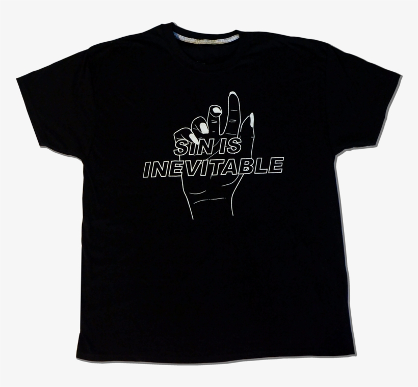 Sin Is Inevitable Open Hand Black - Nikelab X Dsm Tee, transparent png download