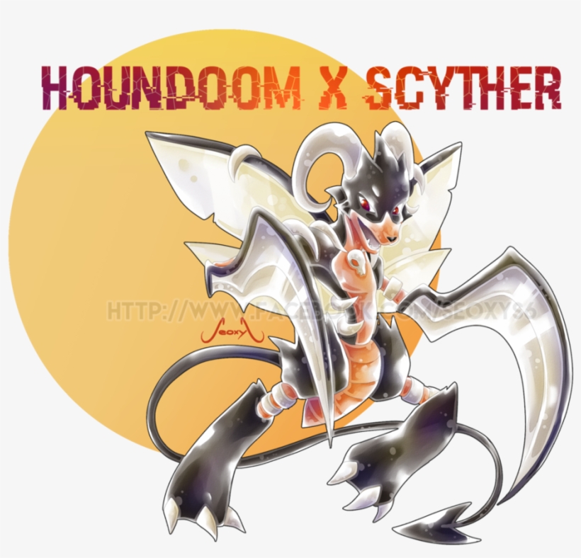 Houndoom X Scyther By Seoxys6 On Deviantart - Houndoom Fusions, transparent png download
