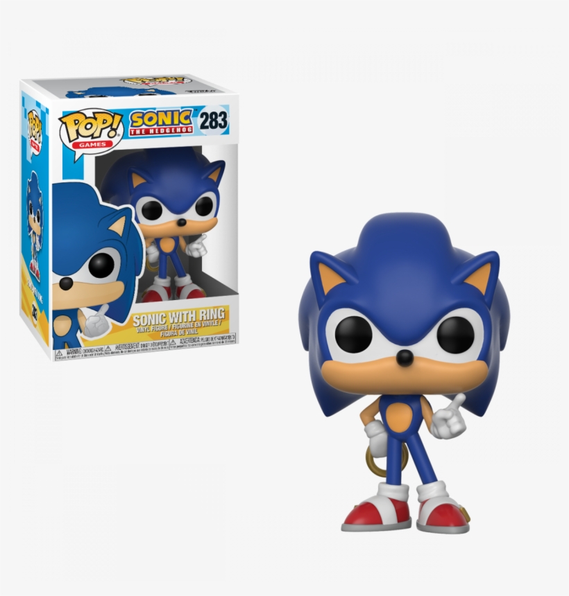 Sonic Ring 283 Funko Pop - Funko Pop Games Sonic - Sonic With Ring, transparent png download