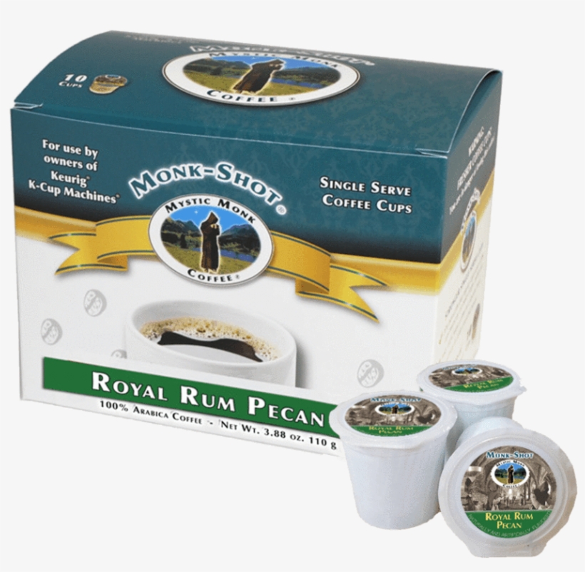 Royal Rum Pecan 10ct - Mystic Monk Coffee Monk-shots Midnight Vigil K Cup, transparent png download