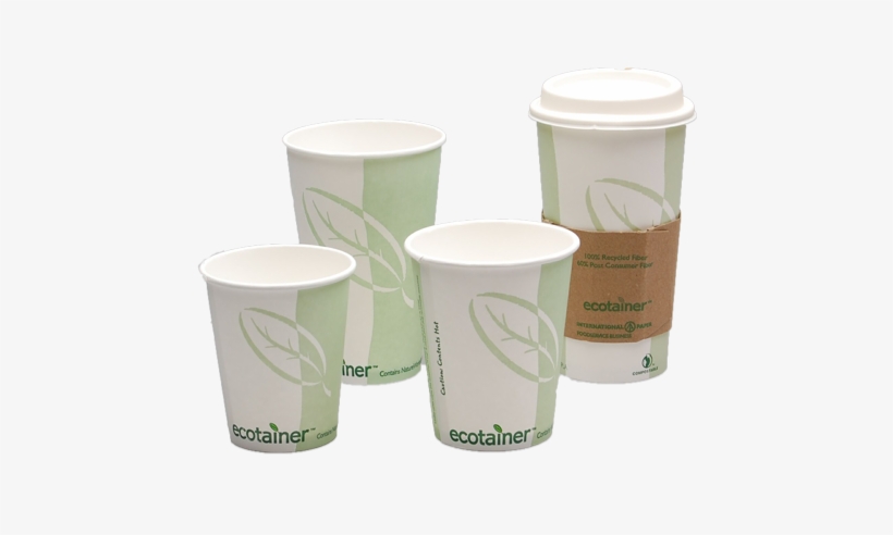 8oz Ecotainer Hot Cup - Paper Cup Compostable, transparent png download