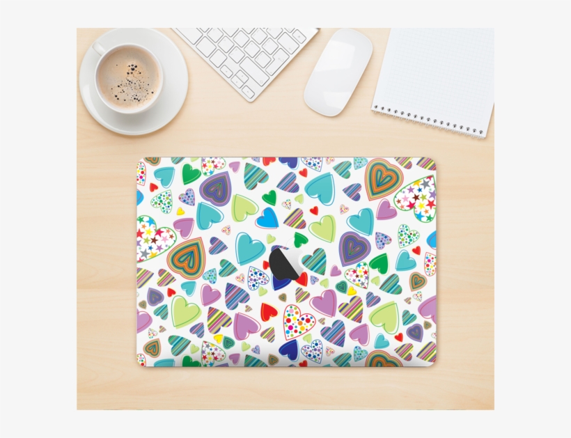 The Fun-colored Pattern Hearts Skin Kit For The 12" - Tp-link Tl-ue300 Ethernet Network Adapter (white), transparent png download