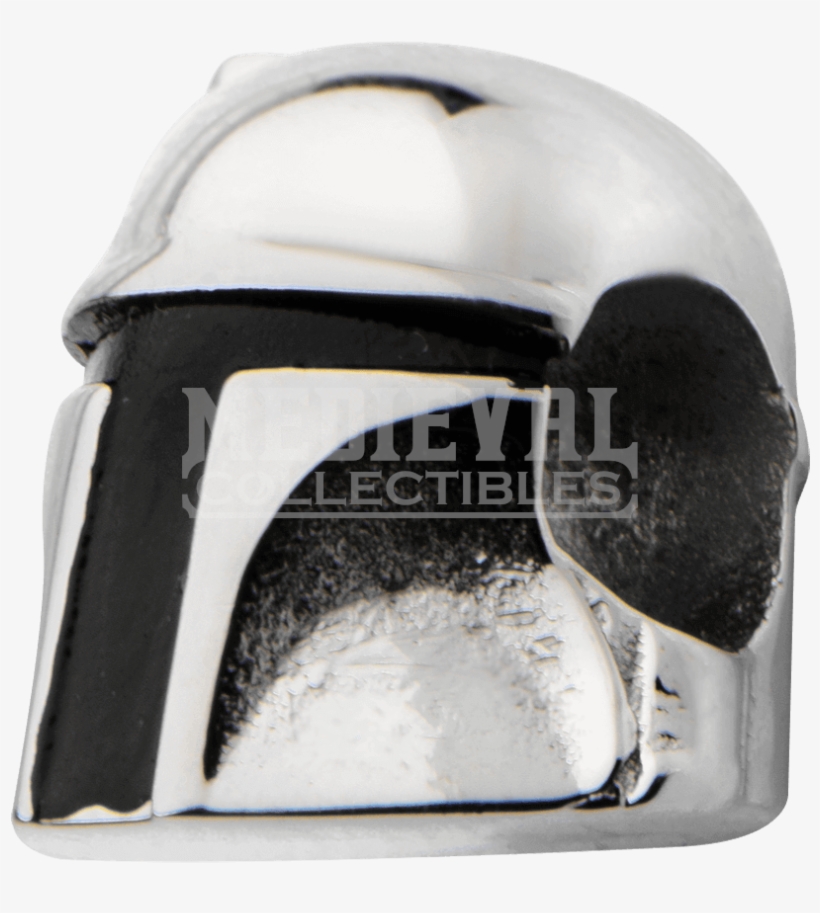 Boba Fett Helmet Slide Charm - Disney Star Wars Stainless Steel Boba Fett Bead Charm, transparent png download