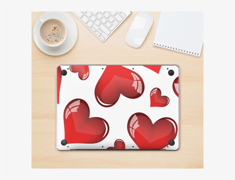 The Glossy Red 3d Love Hearts Skin Kit For The 12" - Tp-link Tl-ue300 Ethernet Network Adapter (white), transparent png download