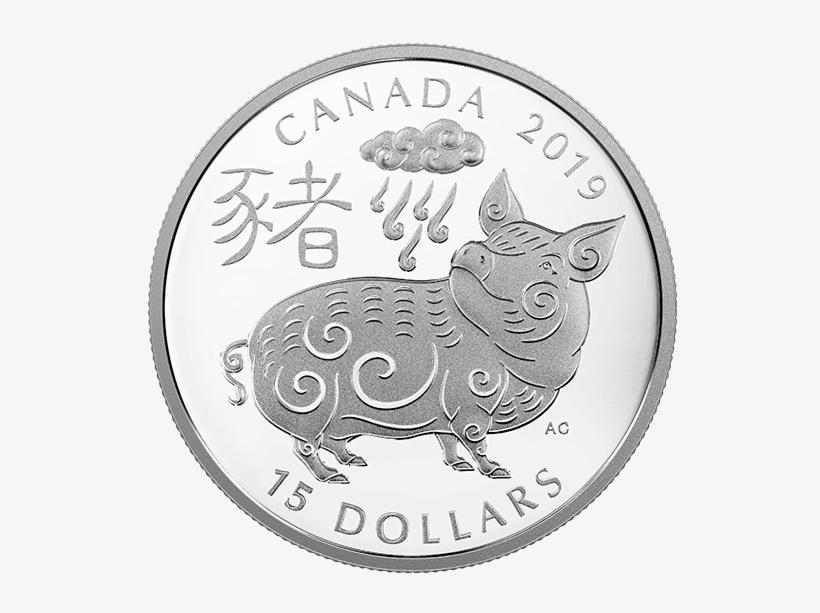 Pure Silver Coin - 2019 Year Of The Gold Pig, transparent png download