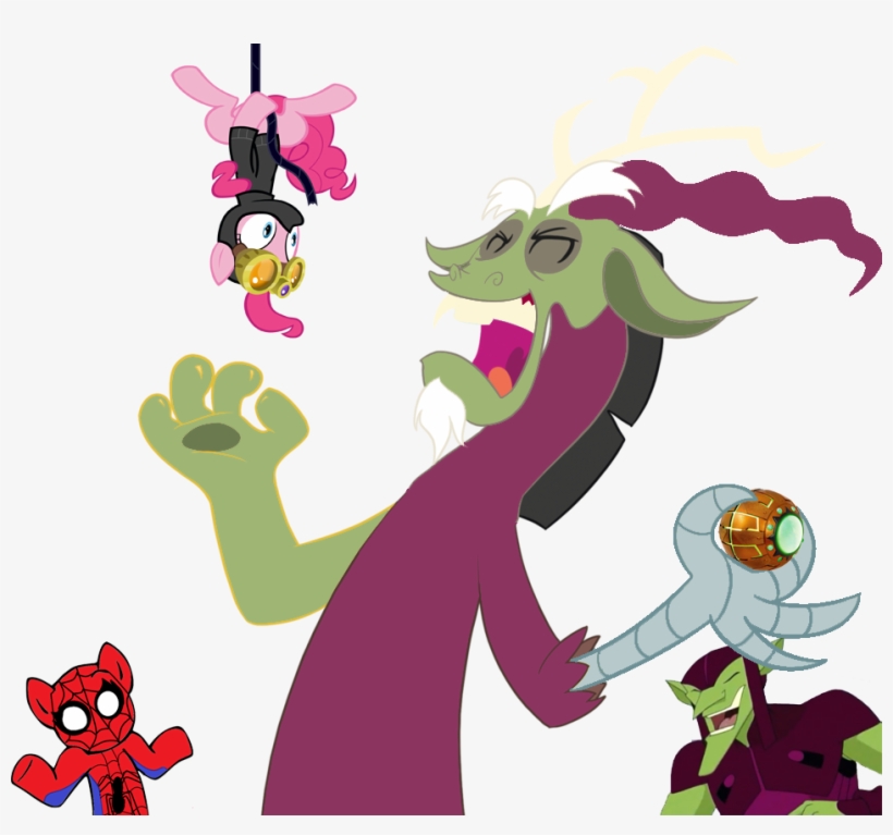Crossover, Discord, Green Goblin, Pinkie Pie, Pinkie - Pinkie Pie Spider, transparent png download