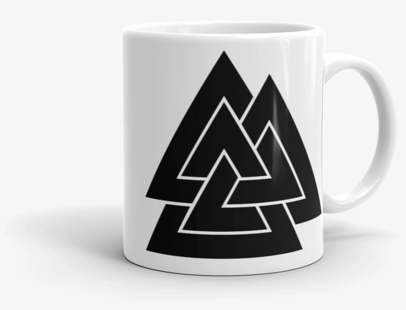 Valknut Coffee Mug - Simbolos De Vikingos Familia, transparent png download