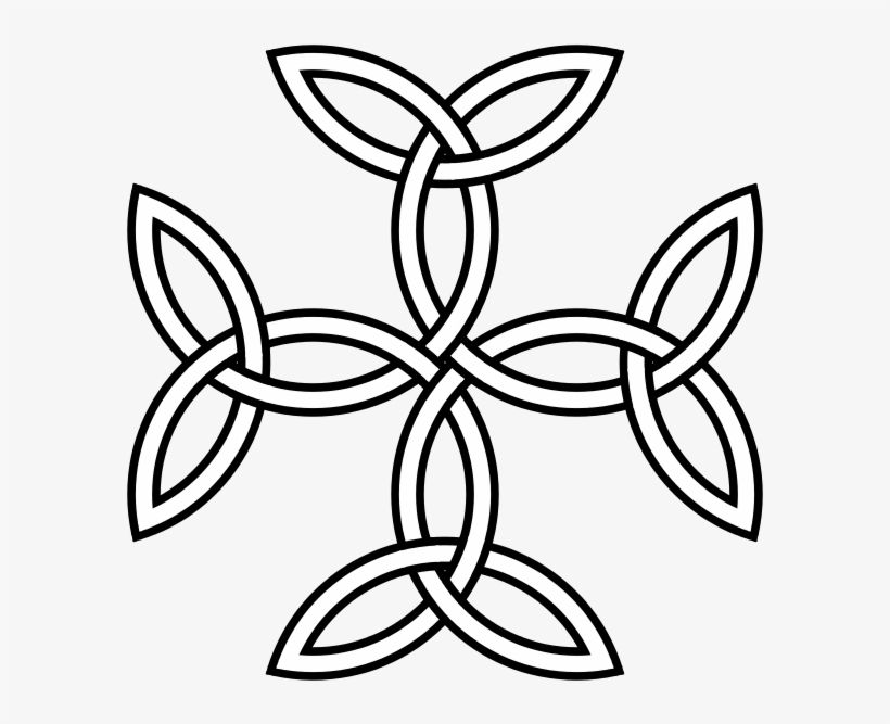 600px Triquetra Cross - Celtic Symbols, transparent png download