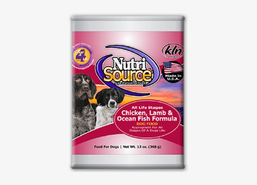 Nutrisource Chicken, Lamb & Ocean Fish Canned Dog Food - Nutrisource Chicken Lamb & Fish Canned Dog Food, transparent png download