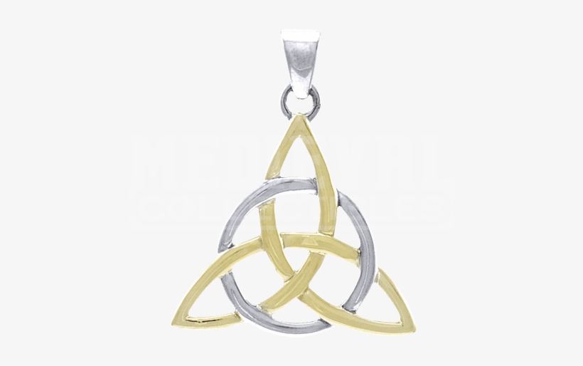 Gold And Silver Triquetra Pendant - Celtic Trinity Silver And Gold Pendant By Peter Stone, transparent png download
