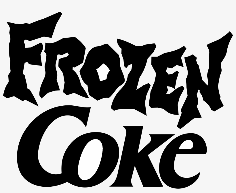 Frozen Coke Logo Black And White - Frozen Coke, transparent png download