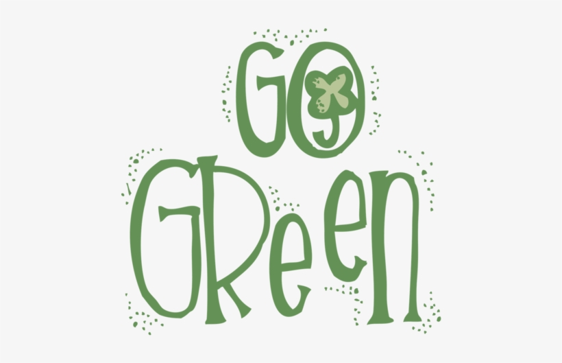 Festival, Green Design, And Holiday Image - Go Green Word Png, transparent png download