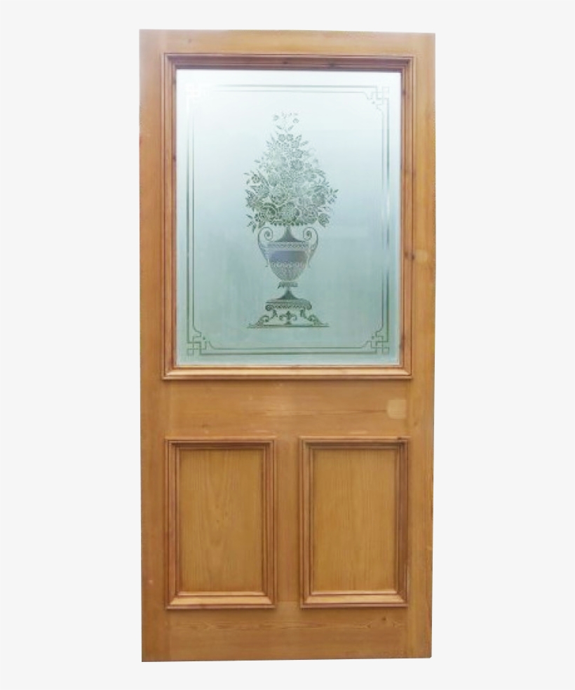 Exterior Single Panel Etched Glass Door Period Home - Glass Etching, transparent png download