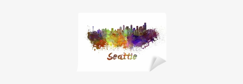 Giclee Painting: Seattle Splatter Skyline, 44x56in., transparent png download