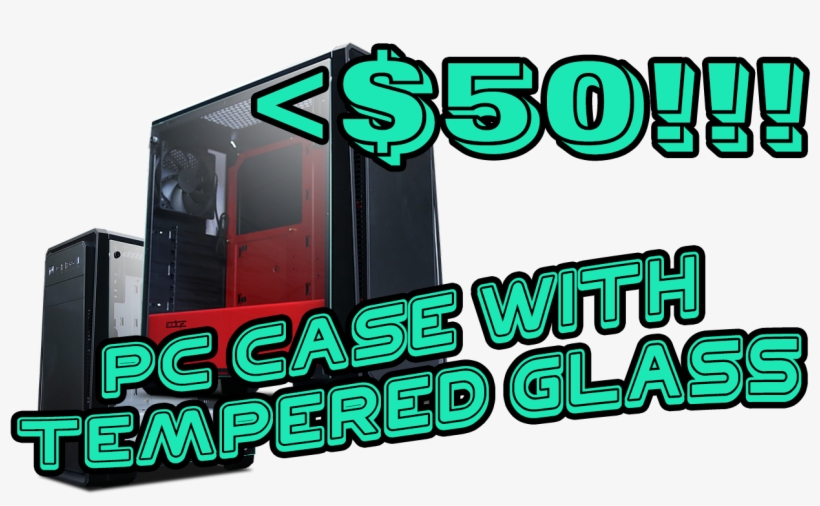 Pc Case With Tempered Glass Under $50 / ₱2500 - Tempered Glass, transparent png download